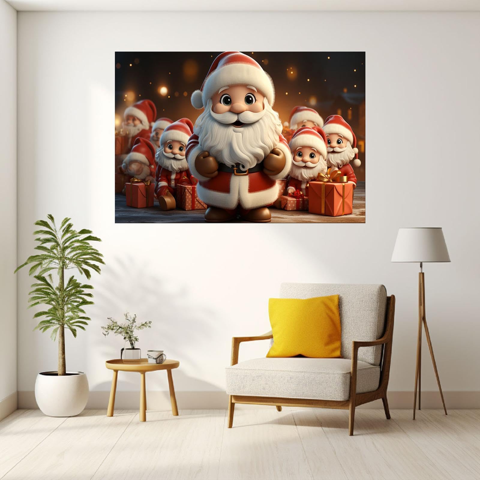 Amazon.co.jp: クリスマス キャンバスアートパネル家の装飾アート